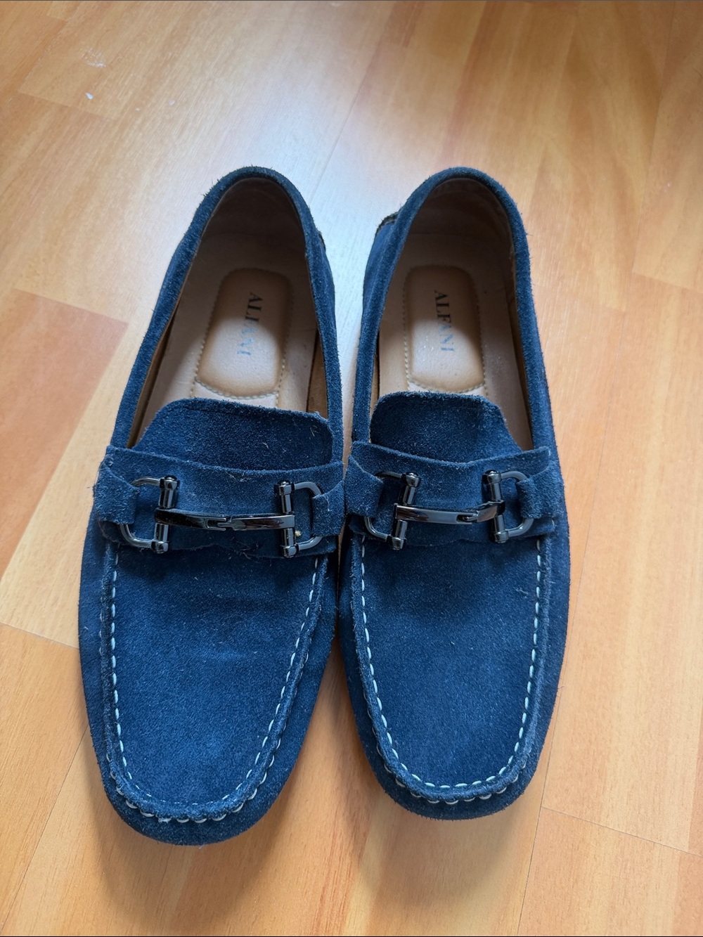 Alfani Navy Suede Bit Moccasin Loafers